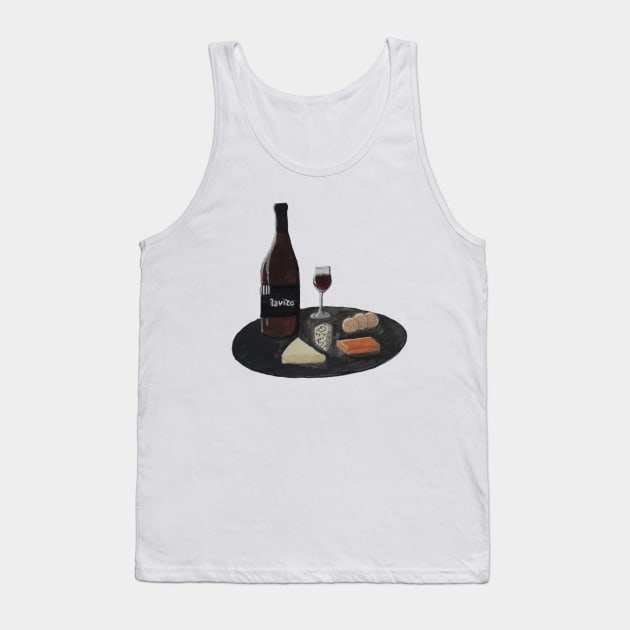 Cheese and Wine Tank Top by AlexandraRose